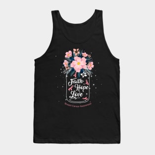 Faith Hope Love For Breast Cancer Awareness Tank Top